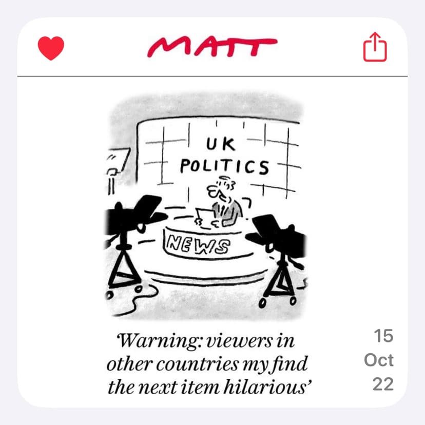 Screenshot of Today's Matt Cartoon project