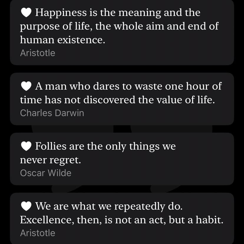 Screenshot of Quotes project
