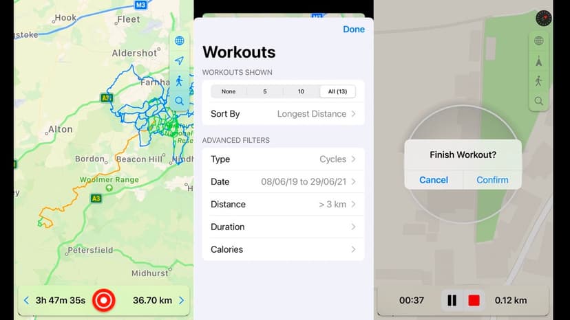 Screenshot of MyMap Workout Tracker project