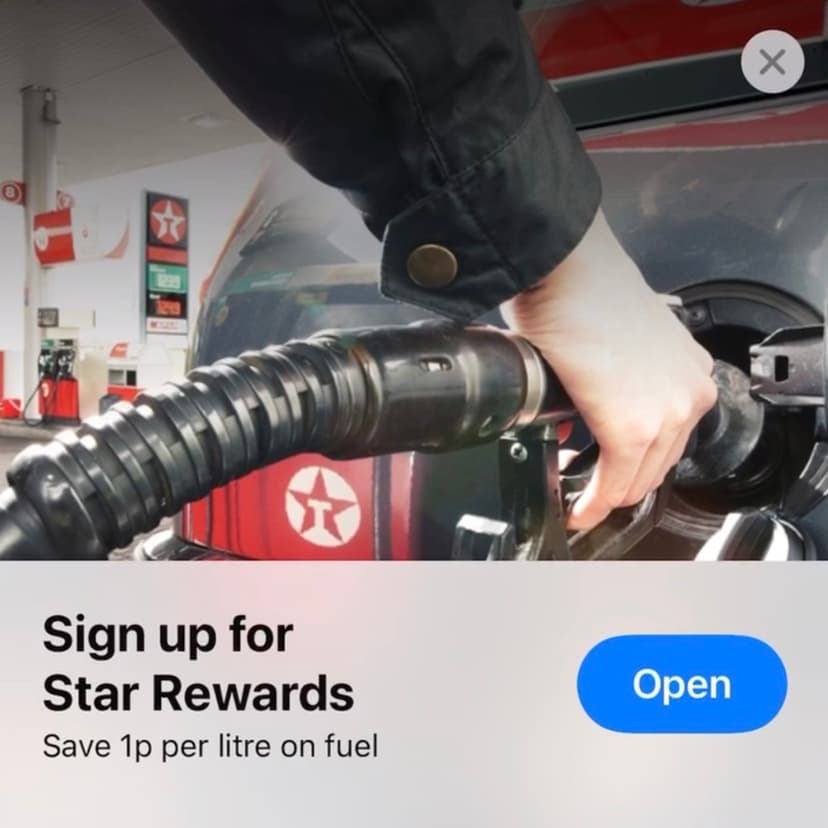 Screenshot of Texaco Rewards App Clip project